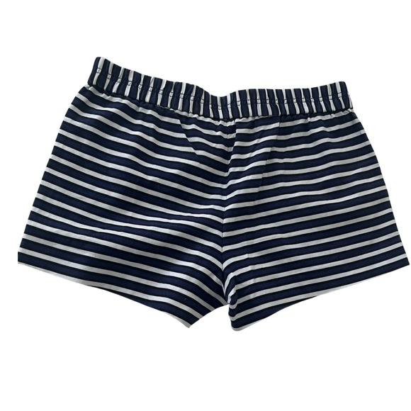J Crew  NWOT Striped‎ 65% Linen Shorts Size 6 Navy White Casual Beach Resort - Picture 5 of 7
